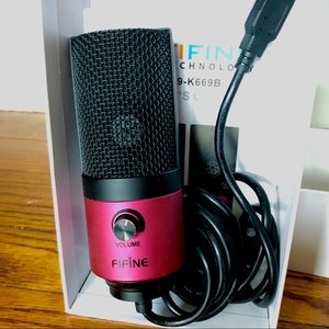FiFine Dark Pink Pro. Microphone Gaming/Podcasting